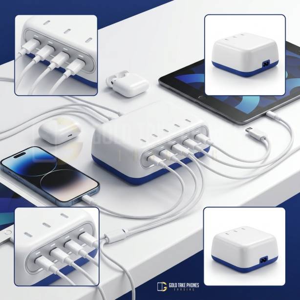 6-Port Multi-USB Charging Station