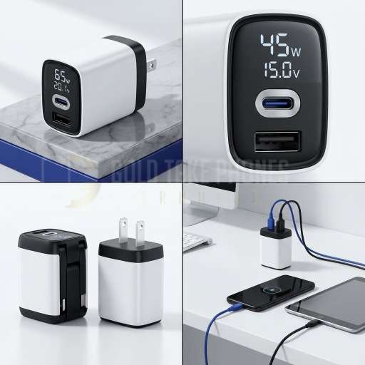 DigitalDisplayFastChargingWallAdapter Digital Display Fast Charging Wall Adapter