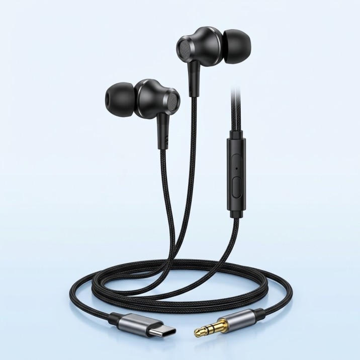 WiredEarphoneswithMic(3.5mmType-C) Wired Earphones with Mic (3.5mm / Type-C)