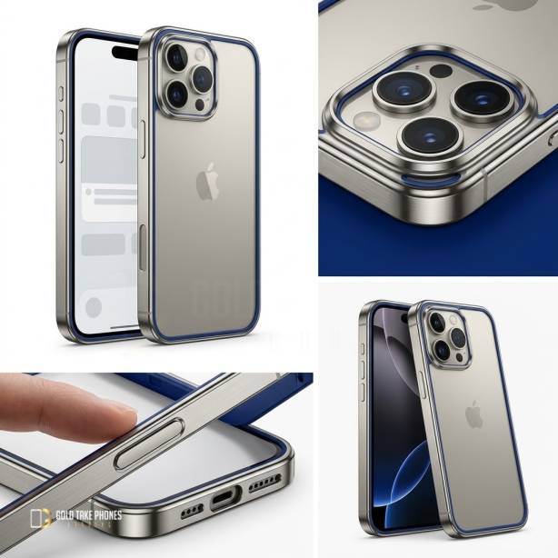 iPhone 16/17 Titanium-Finish Bumper Caseq