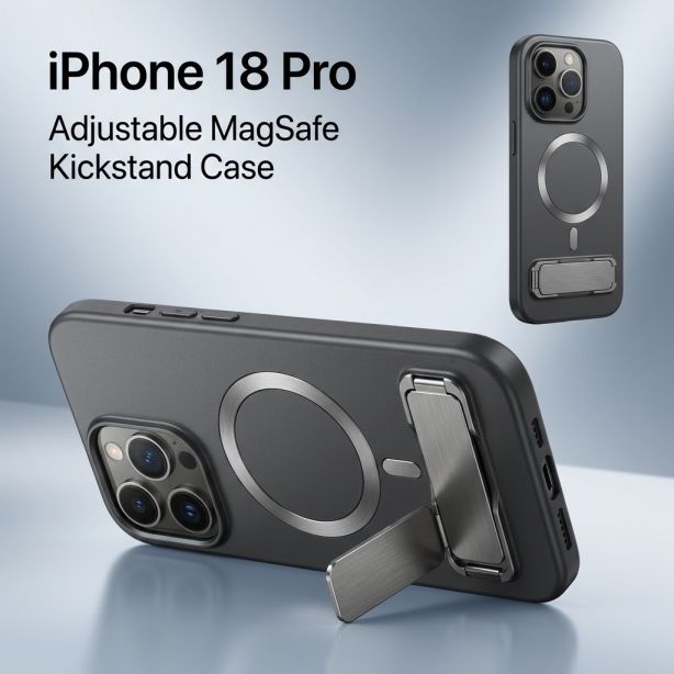 iPhone 18 Pro Adjustable MagSafe Kickstand Case