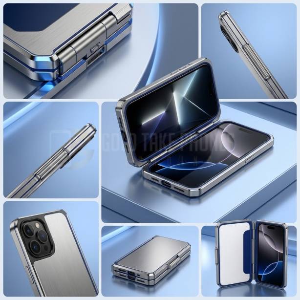 iPhone Duo Titanium-Finish Hinge Protector Case