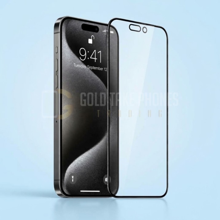 5D Clear HD Tempered Glass For iPhone 15 Plus